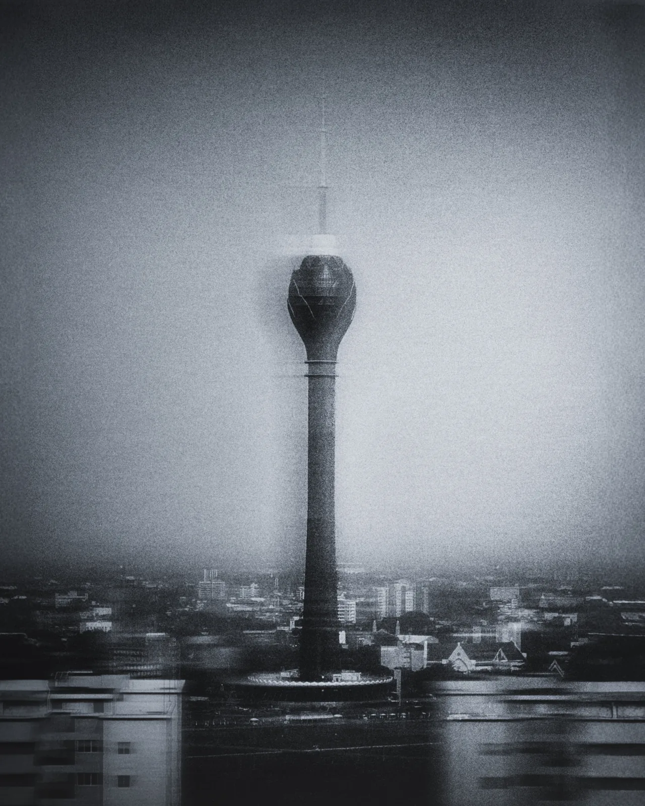 Colombo Lotus Tower vibrant illumination at night